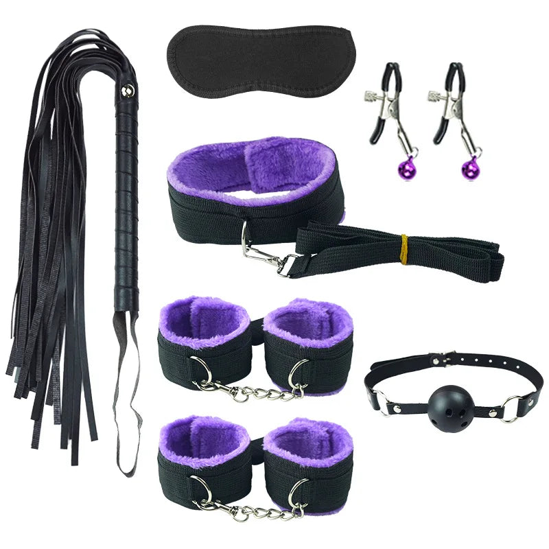 Conjunto de limitaciones de esclavitud para adultos BDSM