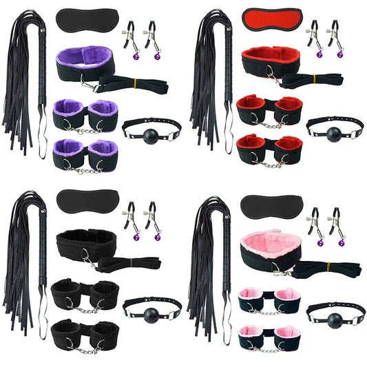 Conjunto de limitaciones de esclavitud para adultos BDSM