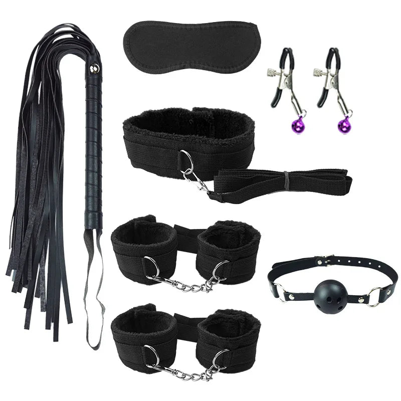 Conjunto de limitaciones de esclavitud para adultos BDSM