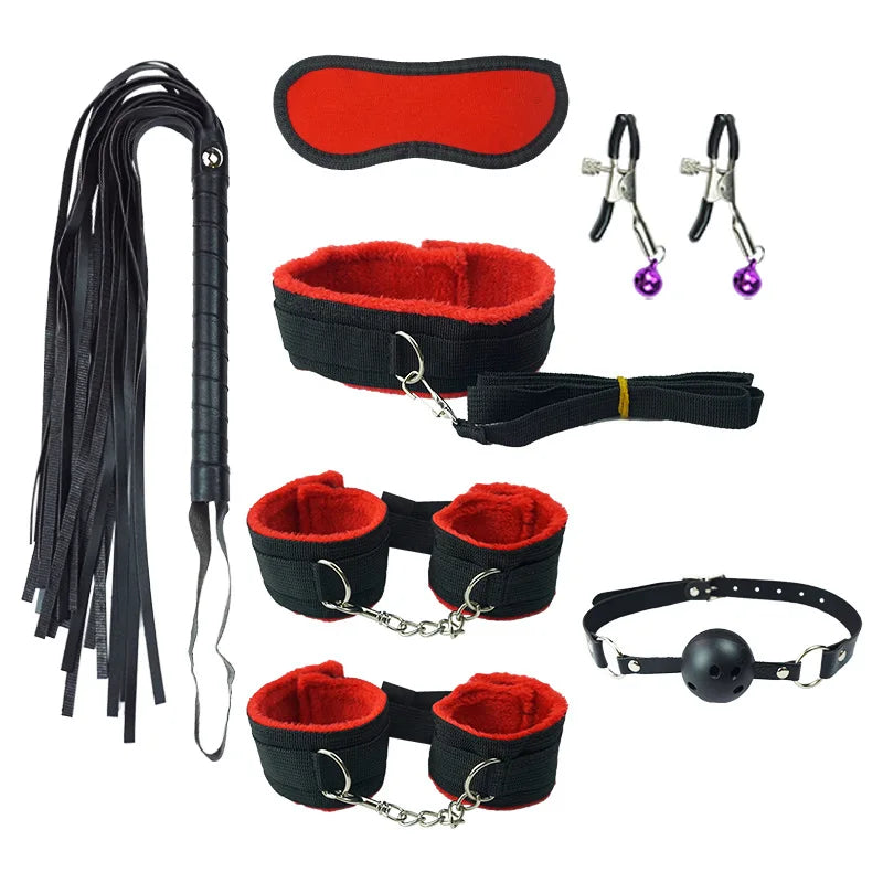 Conjunto de limitaciones de esclavitud para adultos BDSM